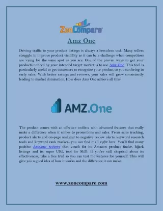 Amz One Reviews 2021 | Details, Pricing, or Features |   Zon Compare