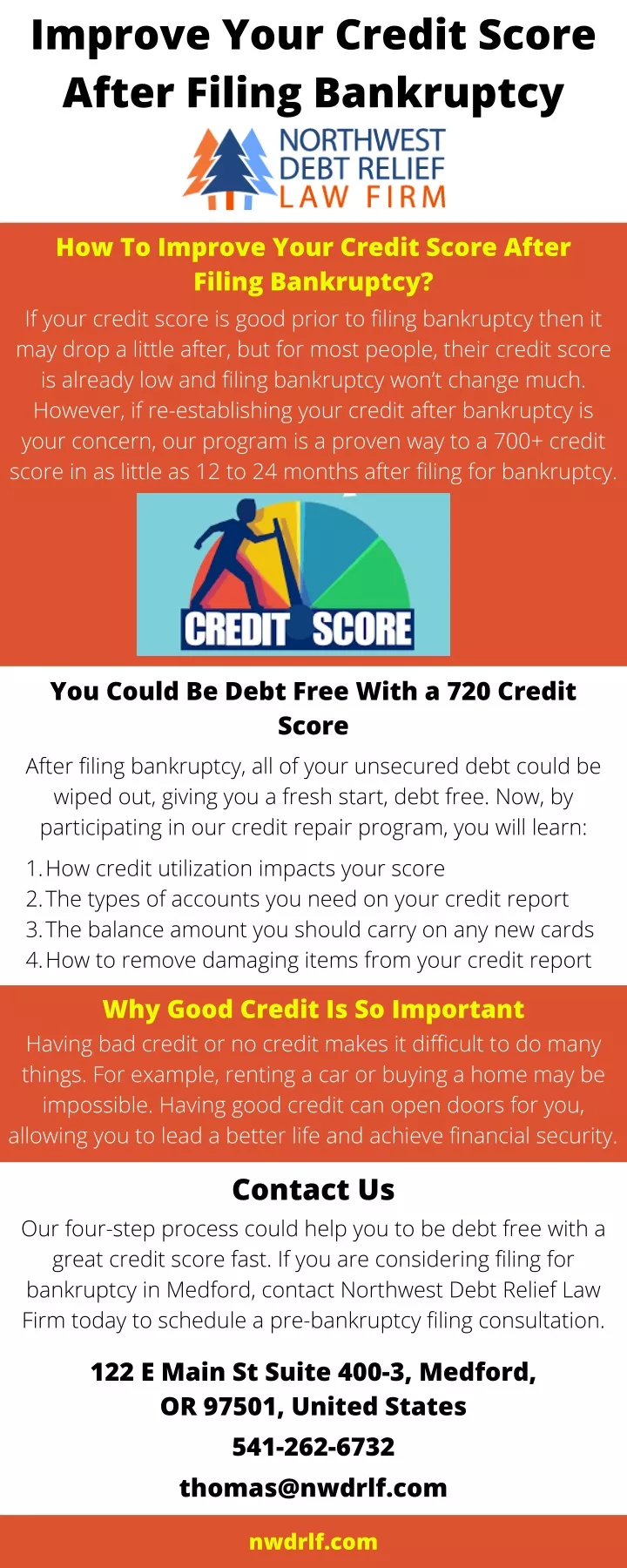 improve your credit score after filing bankruptcy