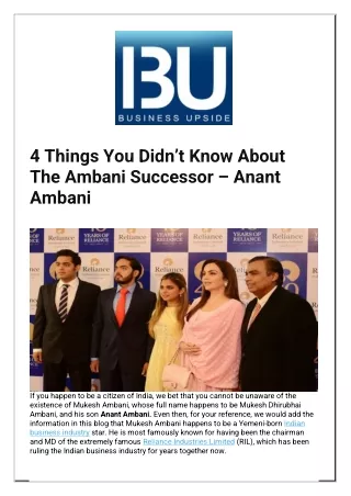 4 things you didn t know about the ambani