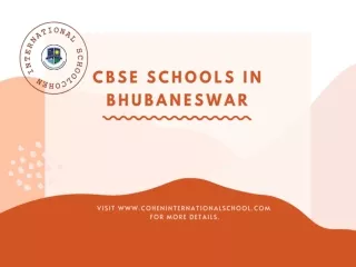 CBSE Schools in Bhubaneswar