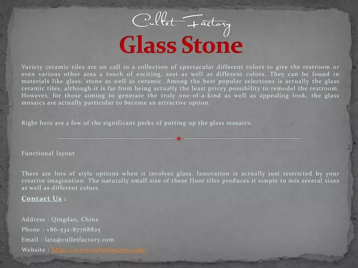 glass stone