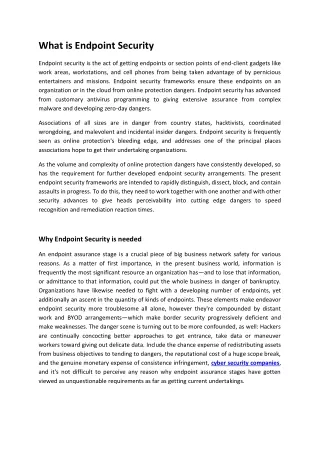 what is endpoint security