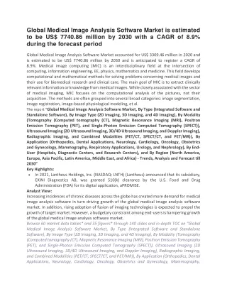 global medical image analysis software market