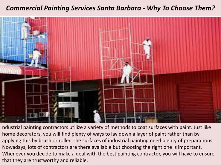 commercial painting services santa barbara why to choose them