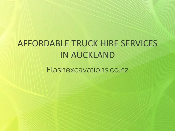 affordable truck hire services in auckland
