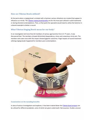 how are tibetan bowls utilized