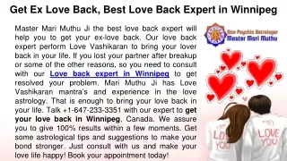 Get Your Love Back by the Best Love Back Expert in Winnipeg