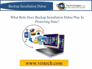 backup installation dubai