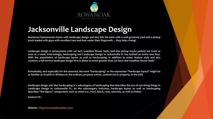 jacksonville landscape design