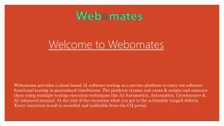 welcome to webomates