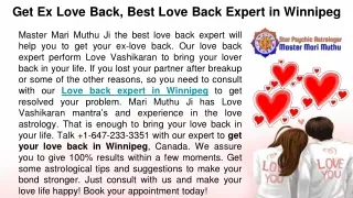Get Your Love Back in Your Life By Love Back Expert in Winnipeg