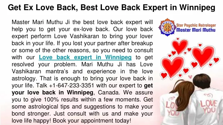 get ex love back best love back expert in winnipeg