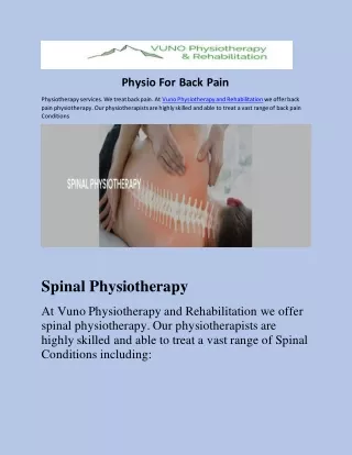 physio for back pain