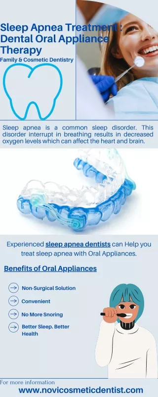 Sleep Apnea Treatment  Dental Oral Appliance Therapy