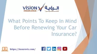 What Points To Keep In Mind Before Renewing Your Car Insurance