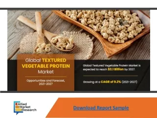 Textured Vegetable Protein Market Analysis, Share and Outlook 2021-2027