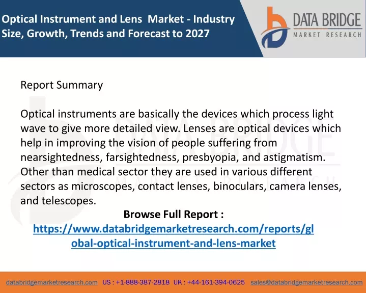 optical instrument and lens market industry size