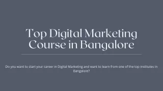 Digital Marketing Courses in Bangalore