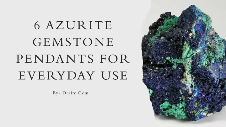 6 azurite gemstone pendants for everyday use