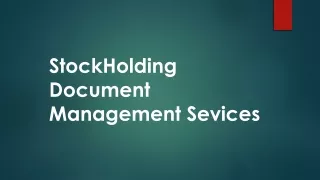 stockholding document management sevices