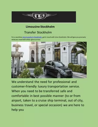 limousine stockholm