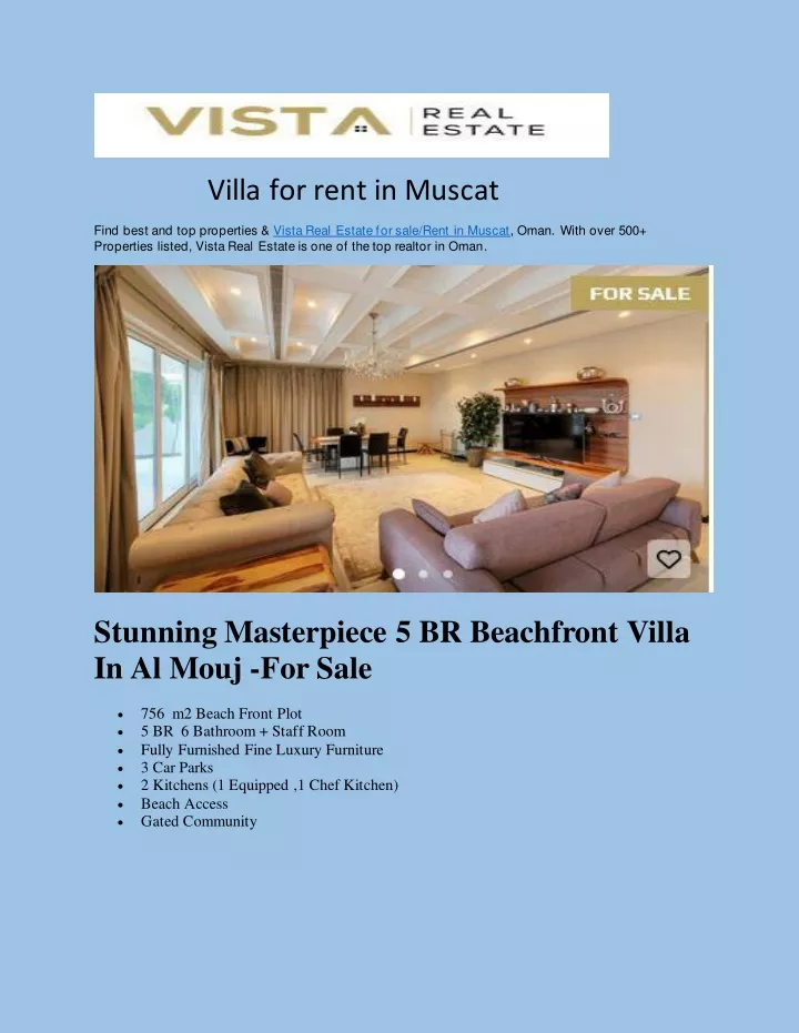 villa for rent in muscat