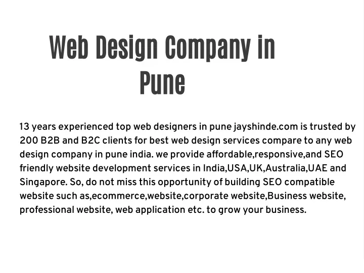 web design company in pune