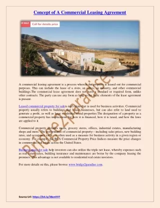 concept of a commercial leasing agreement