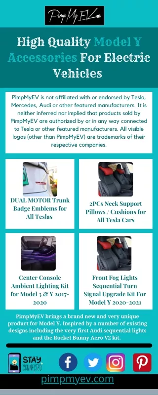 One Stop Destination For Model Y Accessories | Pimp My EV
