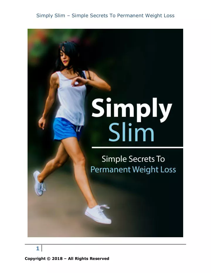 simply slim simple secrets to permanent weight