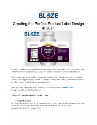 Creating the Perfect Product Label Design in 2021