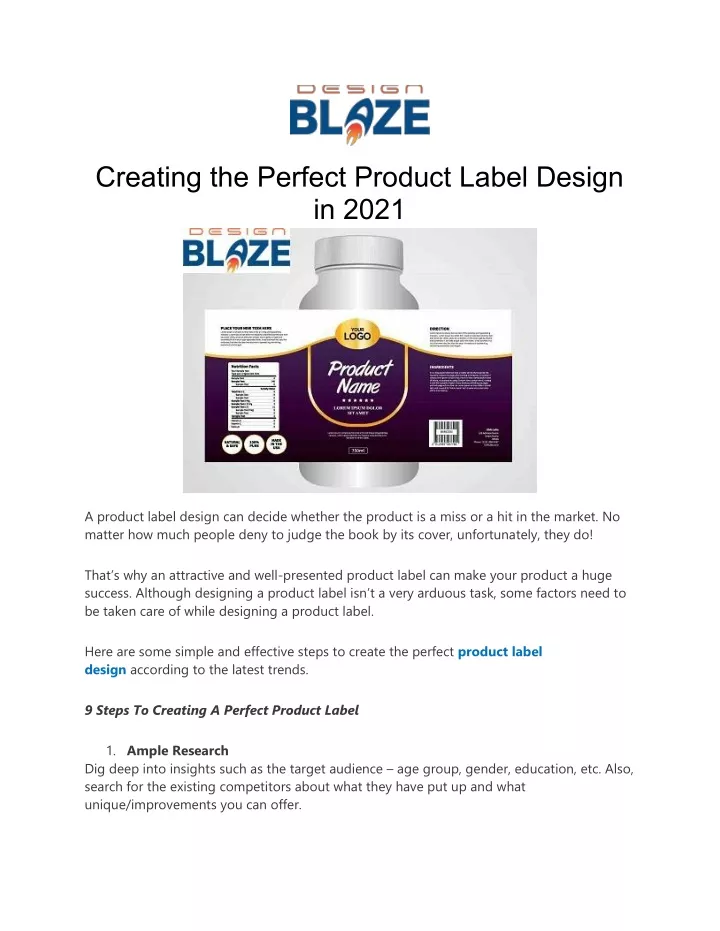 creating the perfect product label design in 2021