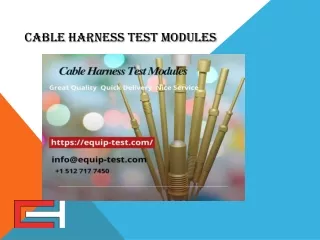 cable harness test modules