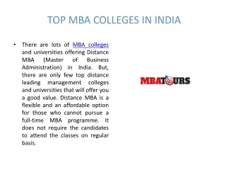 TOP MBA COLLEGES