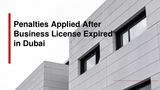 Penalties Applied After Business License Expired in Dubai