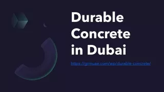 durable concrete in dubai