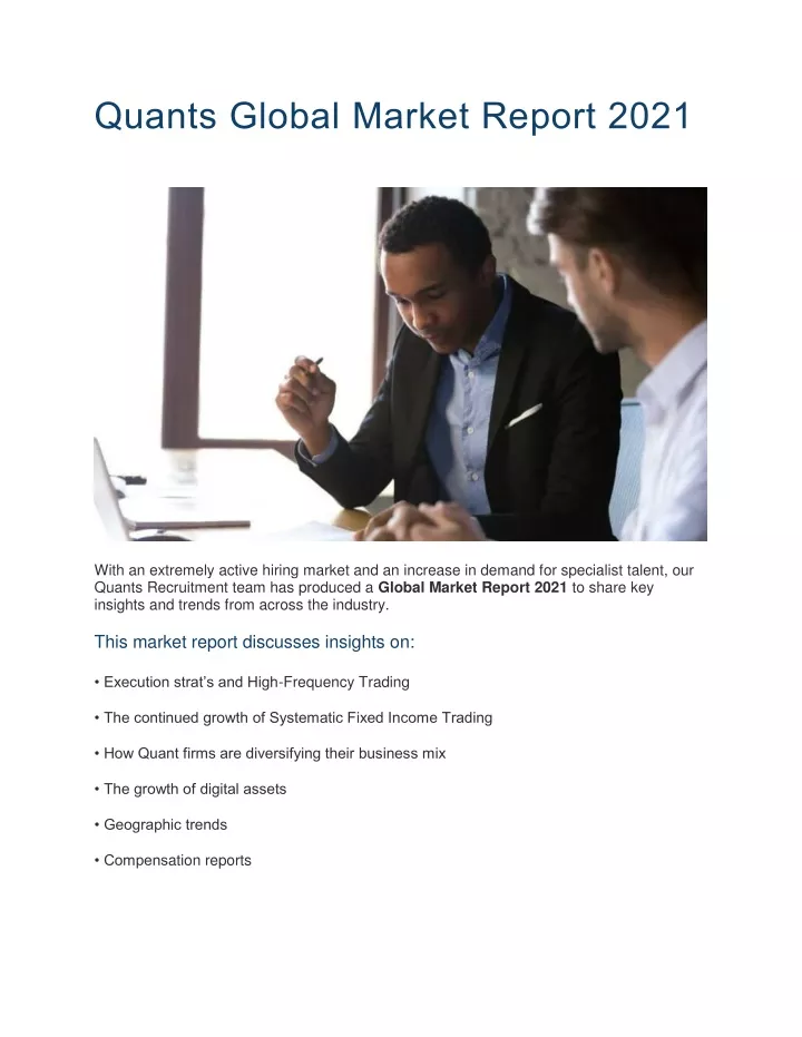 quants global market report 2021