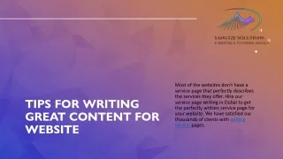 Tips for writing great content for website