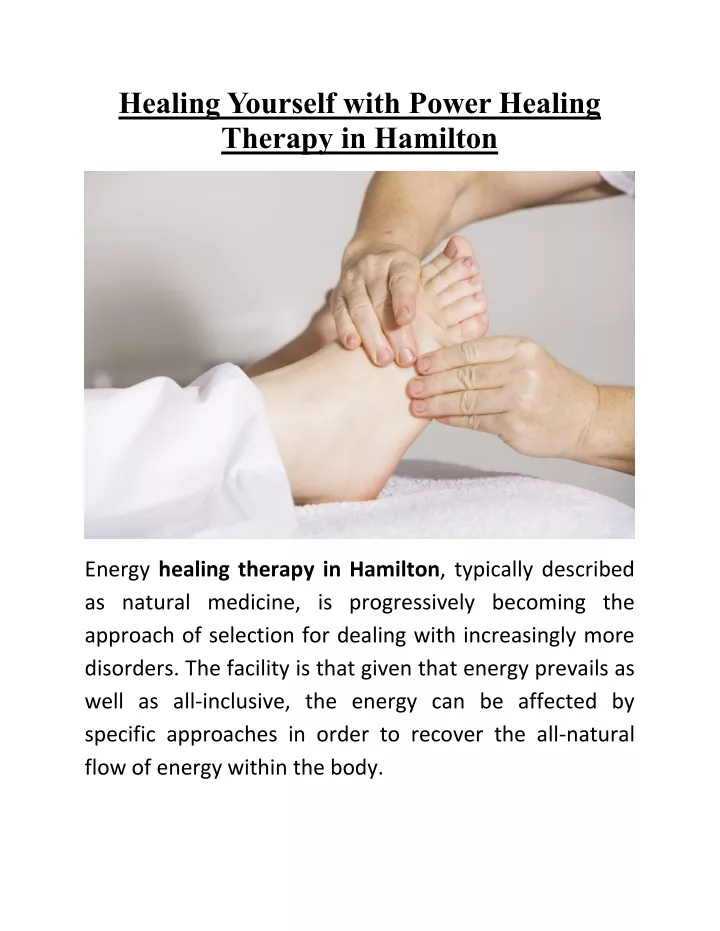 healing yourself with power healing therapy