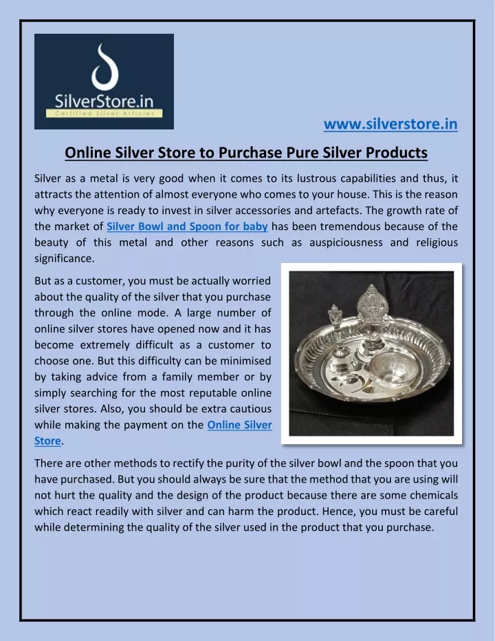 www silverstore in