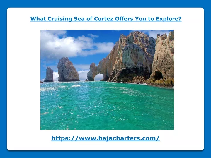 what cruising sea of cortez offers you to explore