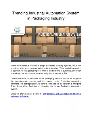 trending industrial automation system