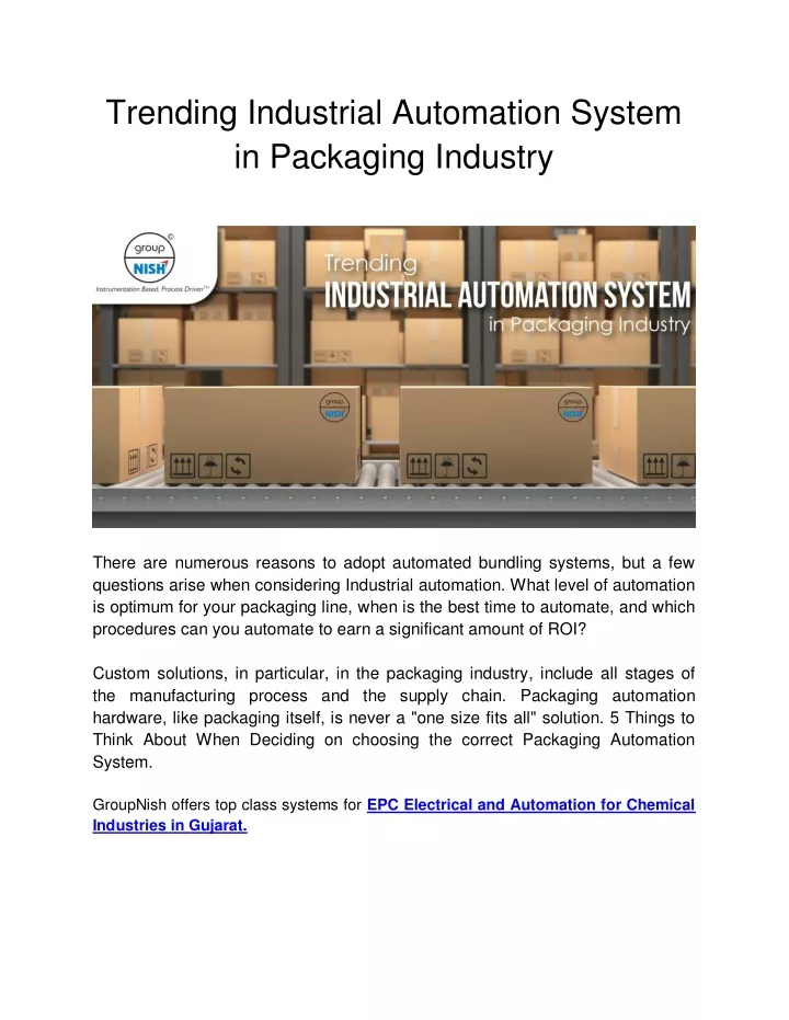 trending industrial automation system