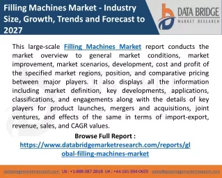 filling machines market industry size growth