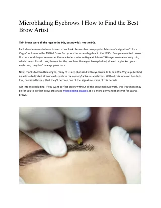 microblading eyebrows how to find the best brow