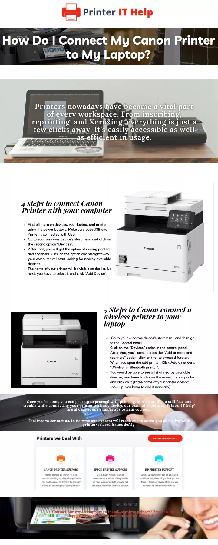 4 steps to connect canon printer with your