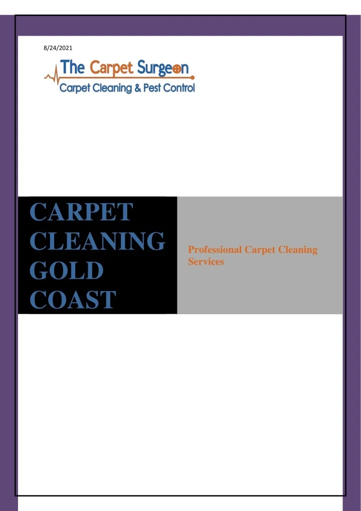 PPT - Carpet Cleaning Serivces in Gold Coast | From $40/room | Quality ...
