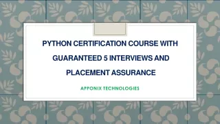 Python Certification Course