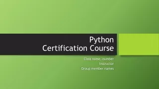 python certification course