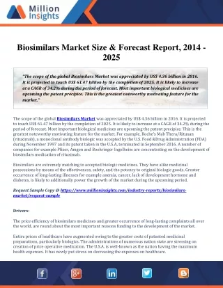 biosimilars market size forecast report 2014 2025